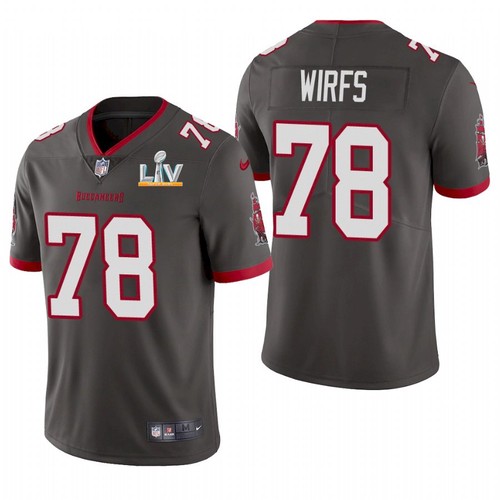 Men's Tampa Bay Buccaneers #78 Tristan Wirfs Grey NFL 2021 Super Bowl LV Limited Stitched Jersey